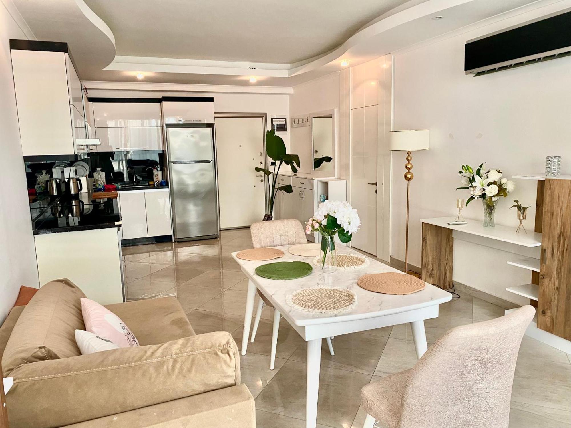 Luxury Flat 2 Mins From Beach Alanya Kültér fotó